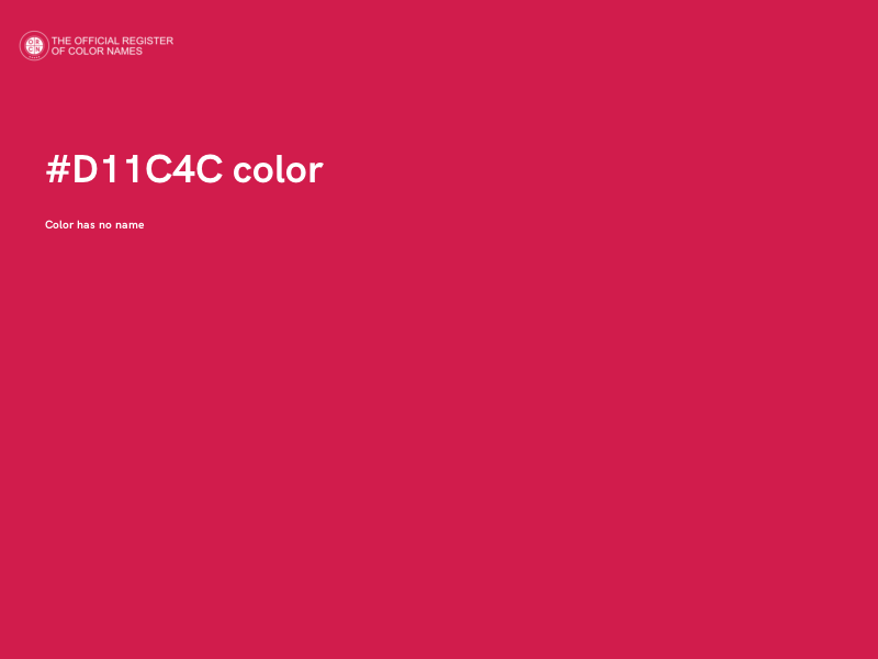 #D11C4C color image
