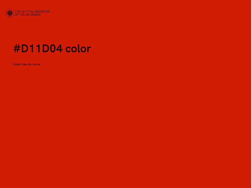 #D11D04 color image