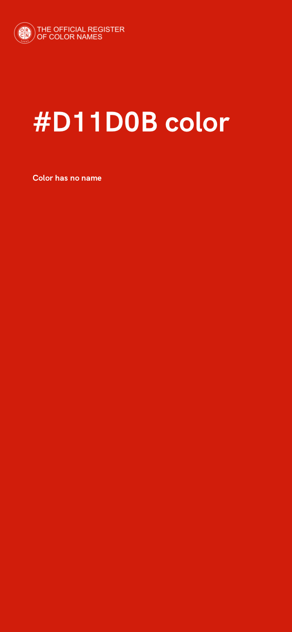 #D11D0B color image