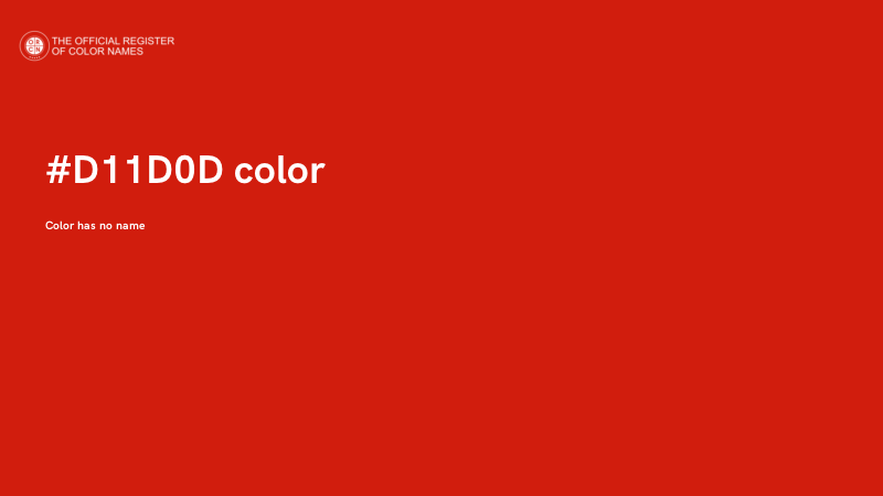 #D11D0D color image