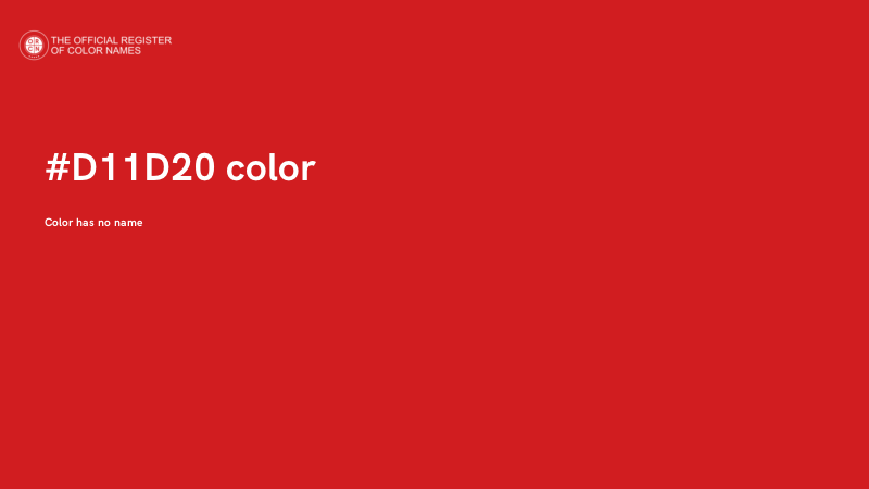 #D11D20 color image