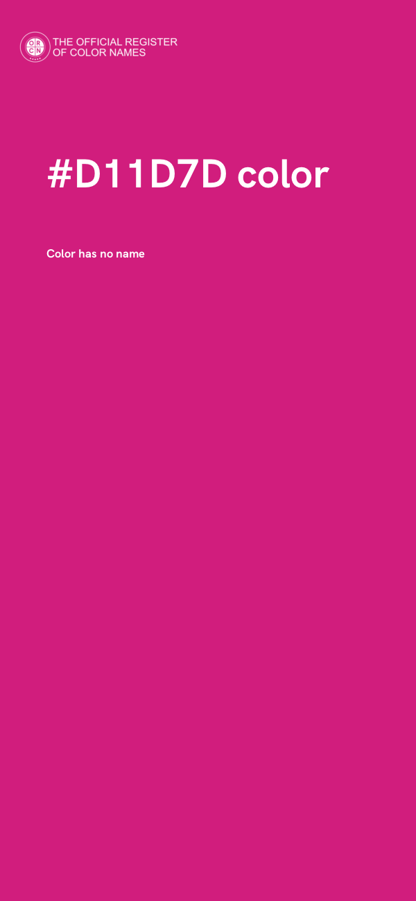 #D11D7D color image