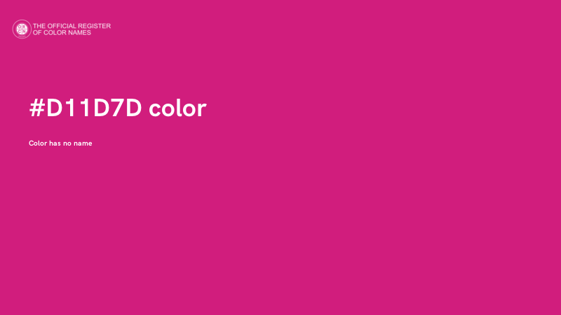 #D11D7D color image