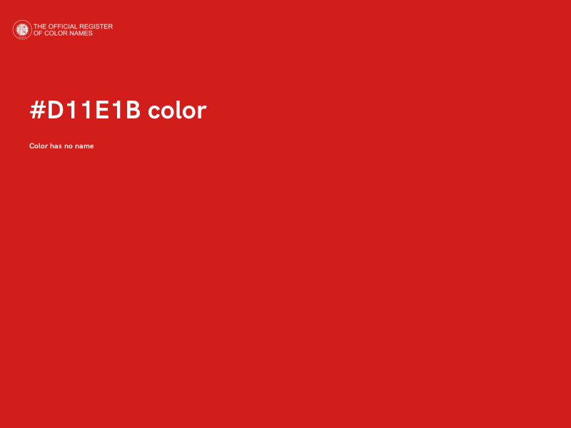 #D11E1B color image