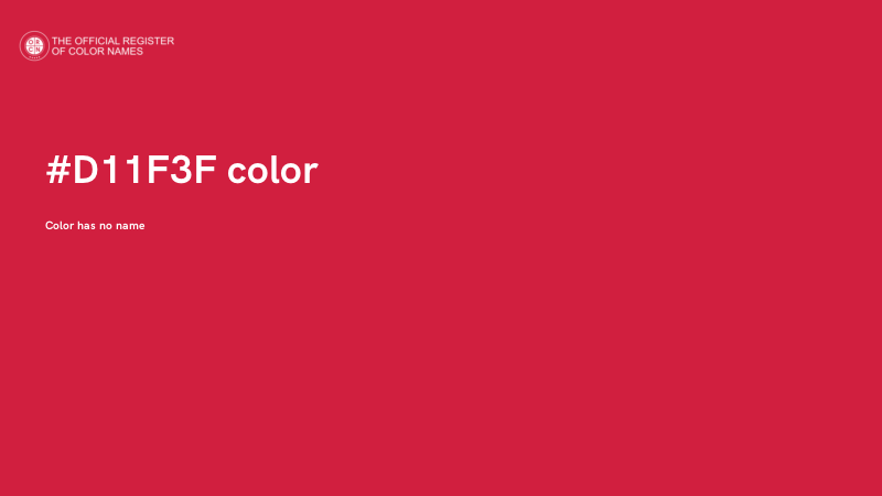 #D11F3F color image
