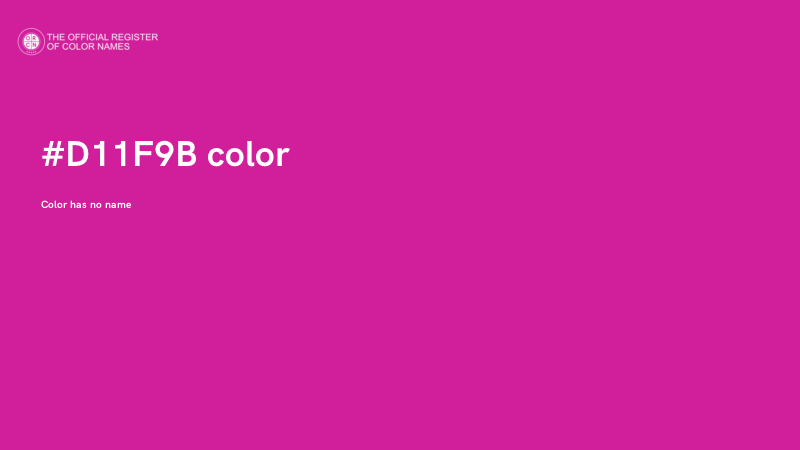 #D11F9B color image