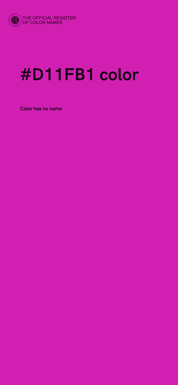 #D11FB1 color image