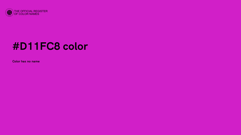 #D11FC8 color image