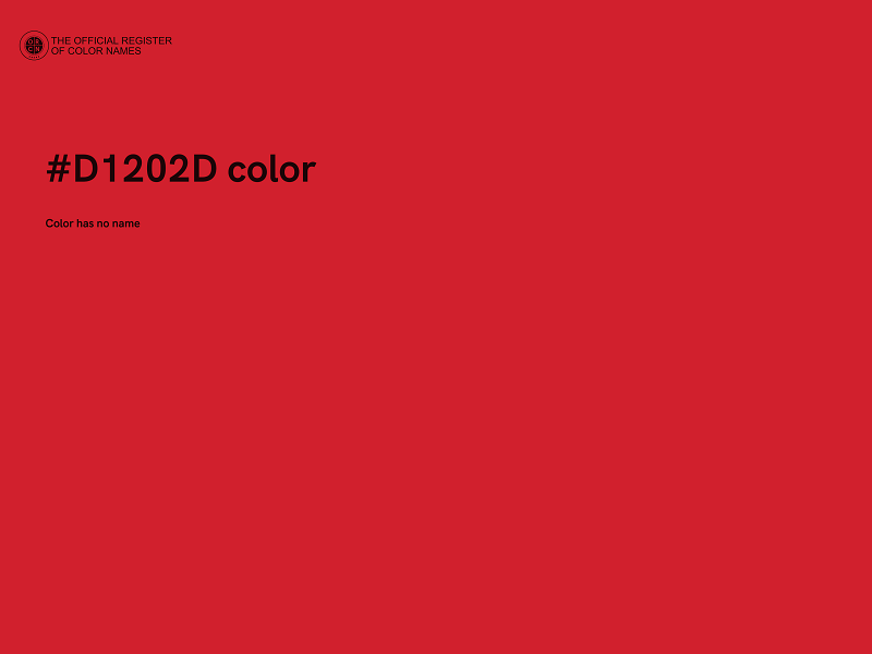 #D1202D color image