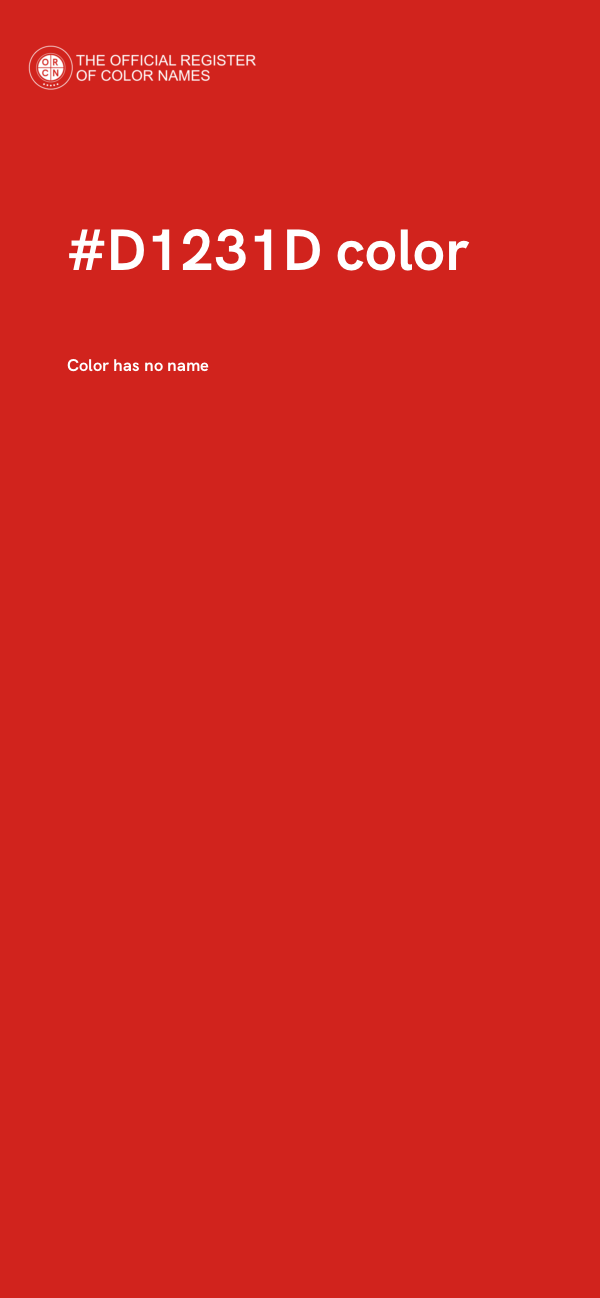 #D1231D color image