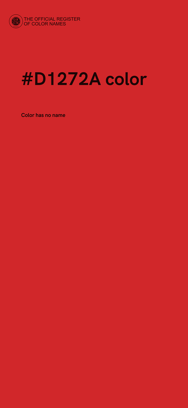 #D1272A color image