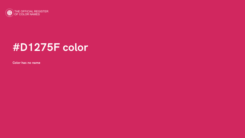#D1275F color image