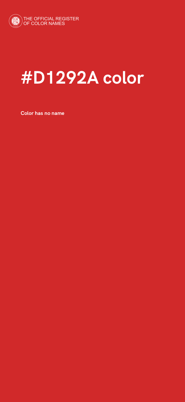 #D1292A color image
