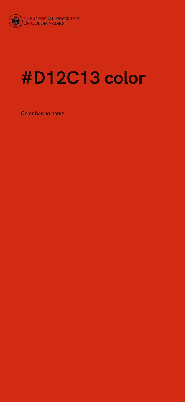 #D12C13 color image