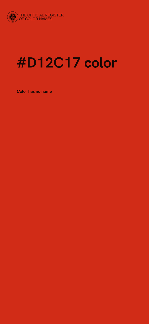 #D12C17 color image