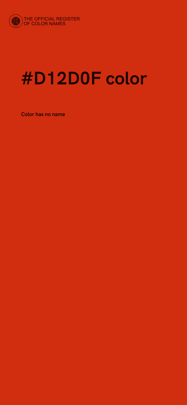 #D12D0F color image