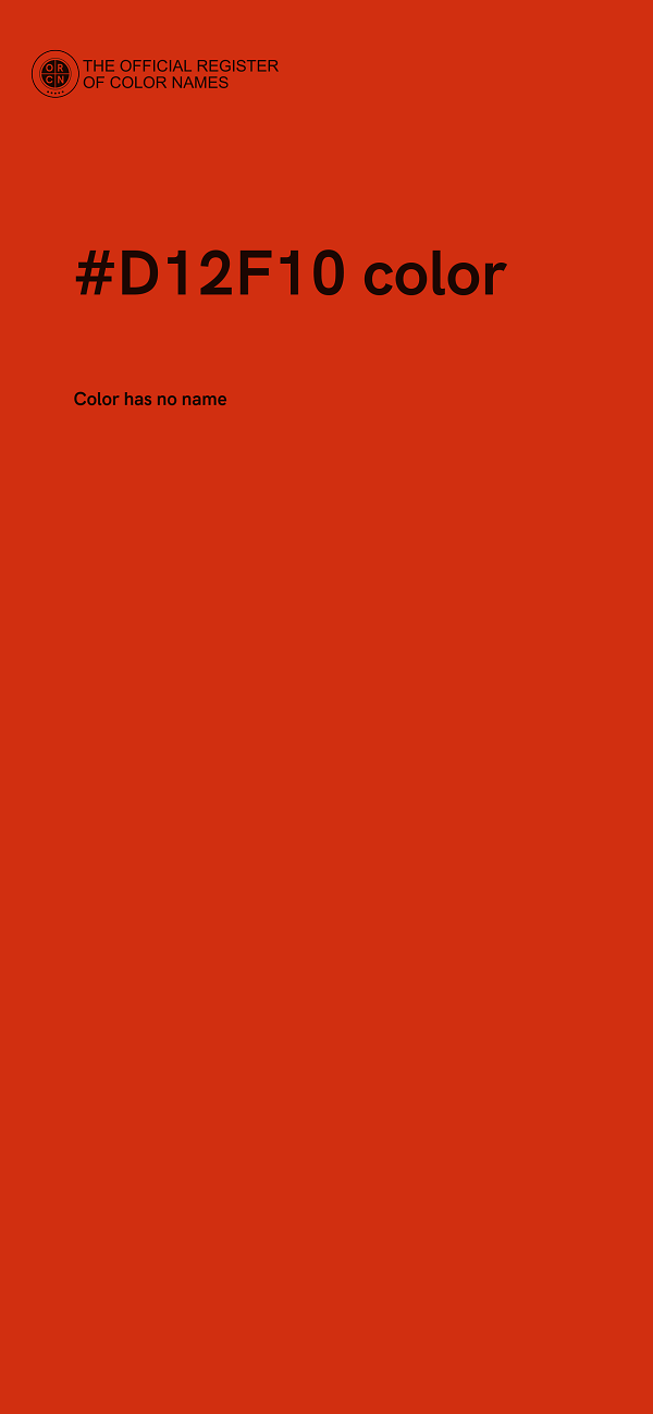 #D12F10 color image