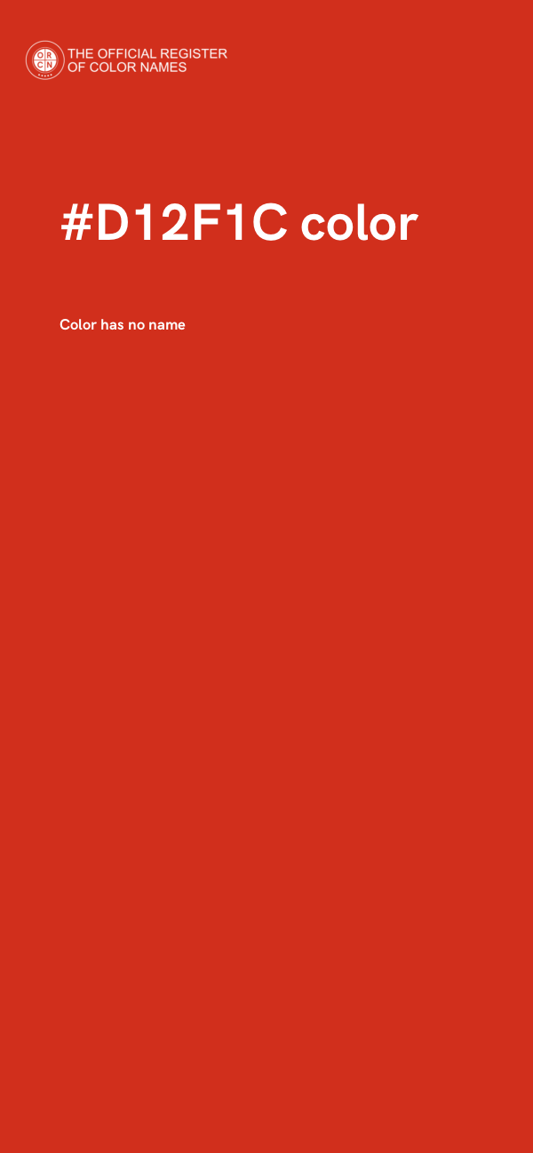 #D12F1C color image