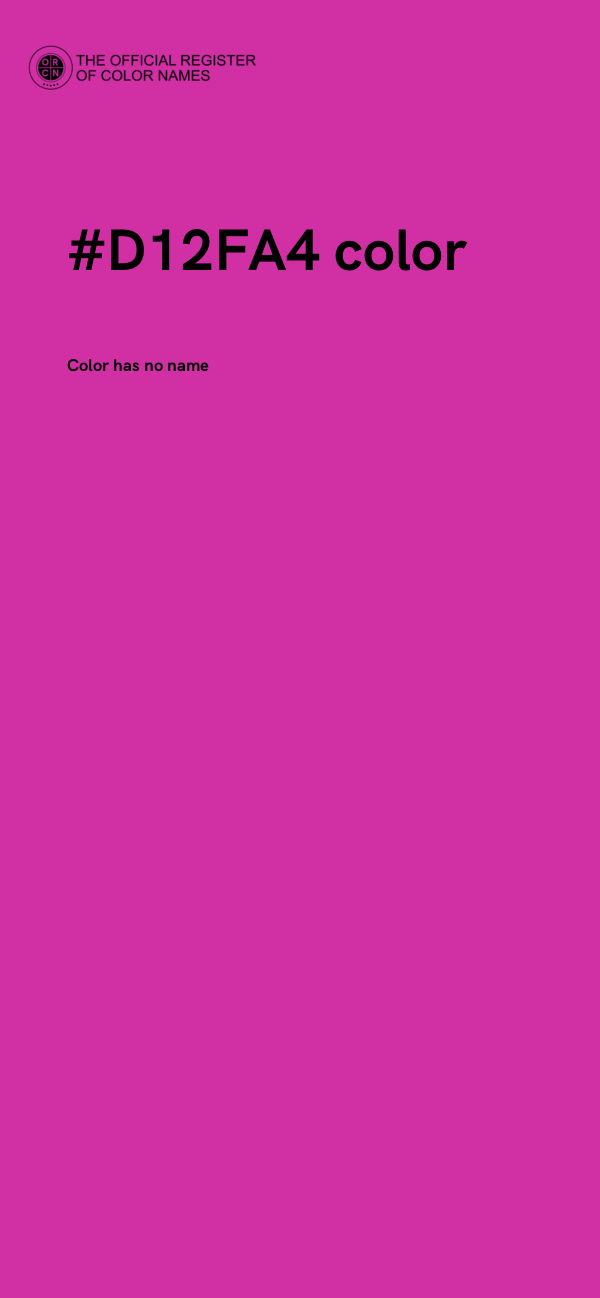 #D12FA4 color image