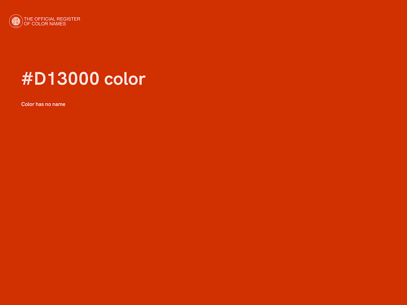 #D13000 color image