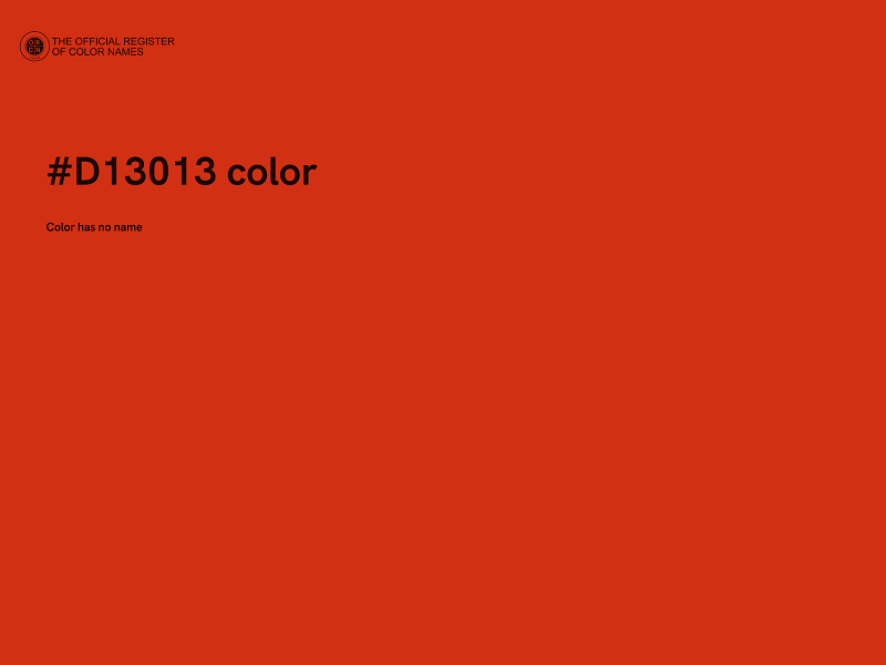 #D13013 color image