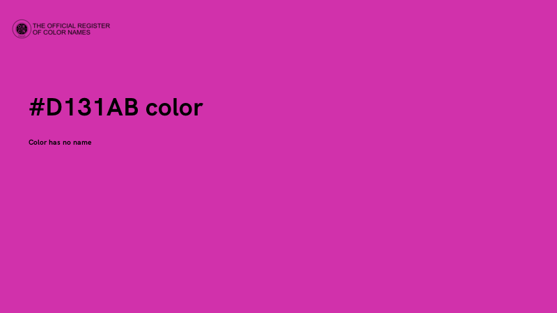 #D131AB color image