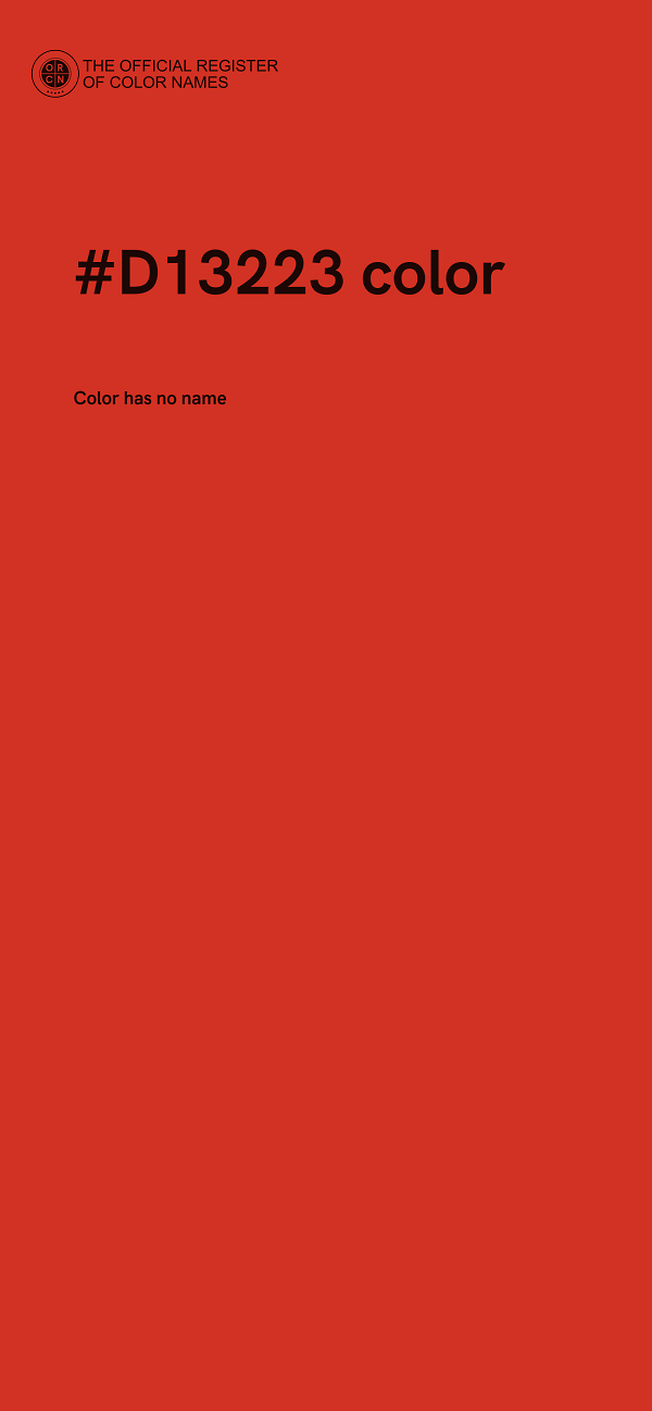 #D13223 color image