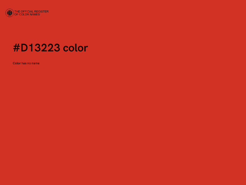 #D13223 color image