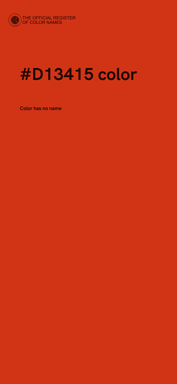 #D13415 color image