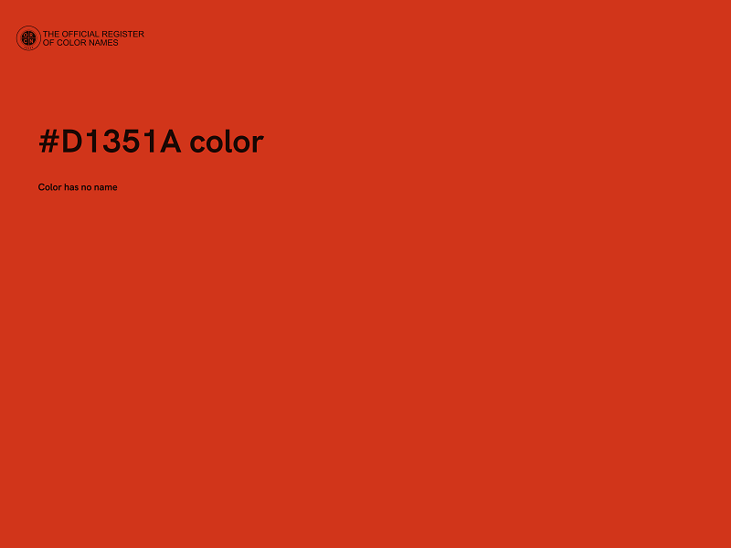 #D1351A color image