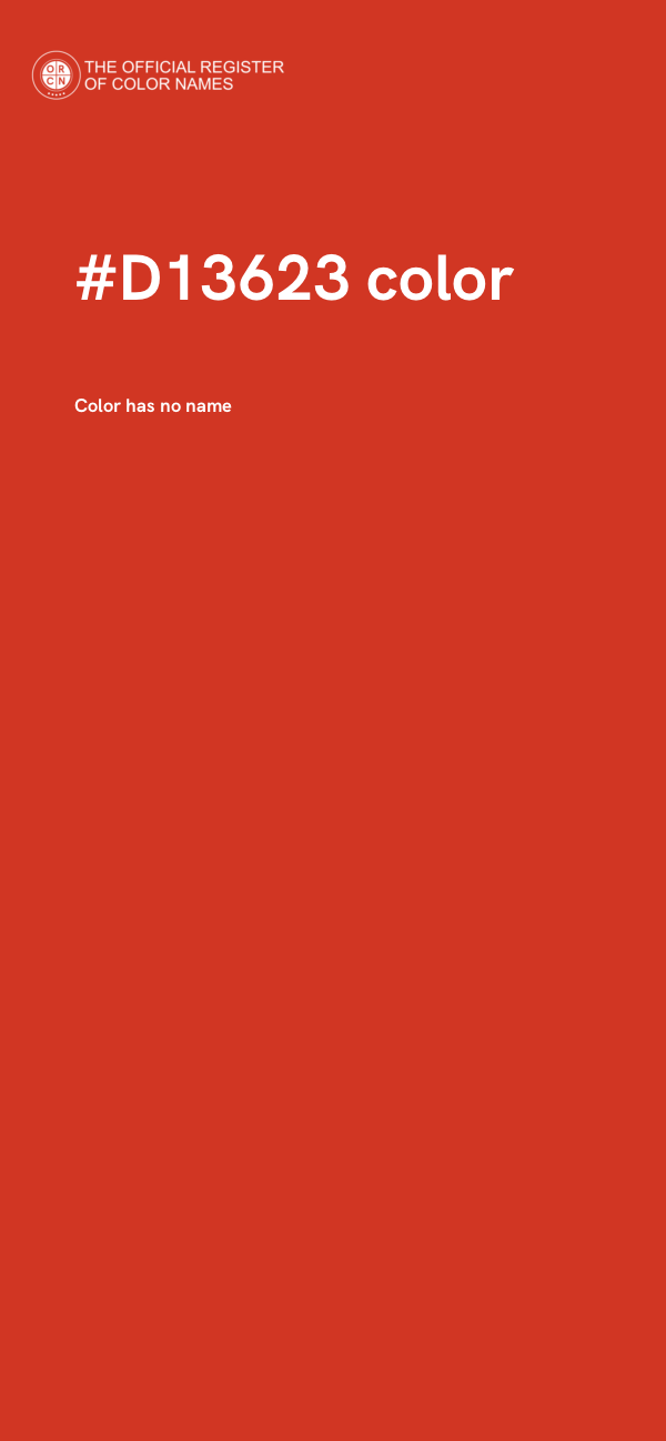 #D13623 color image