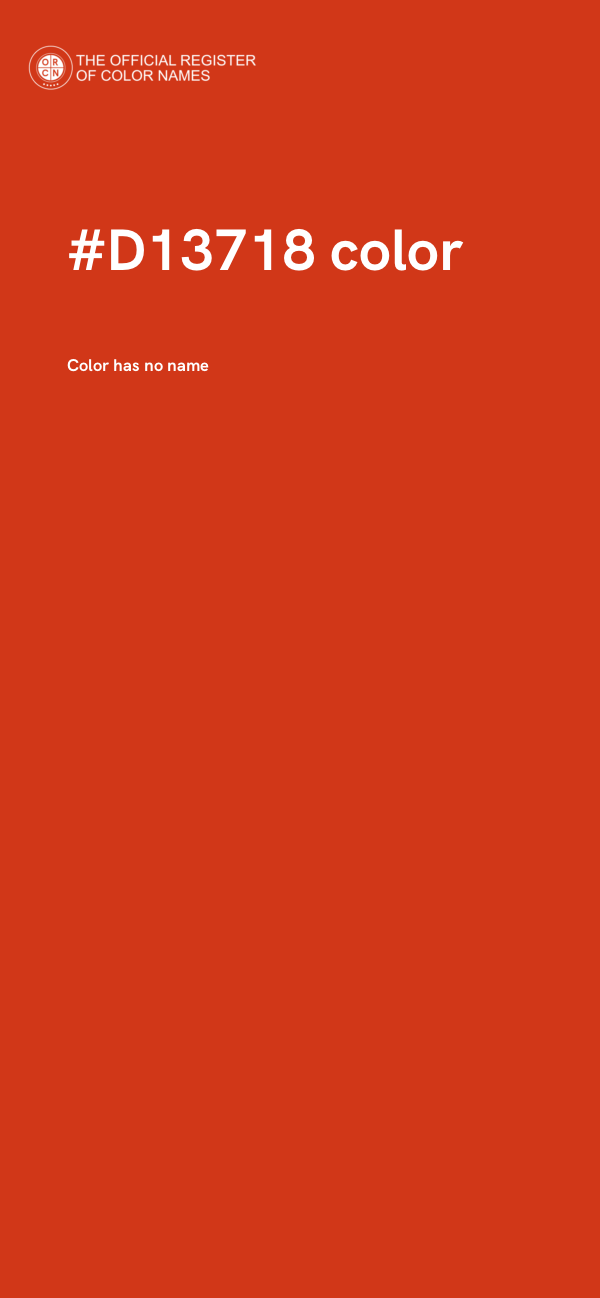 #D13718 color image