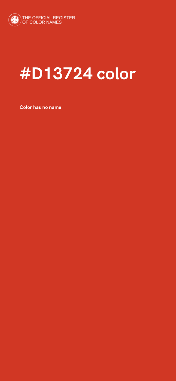 #D13724 color image