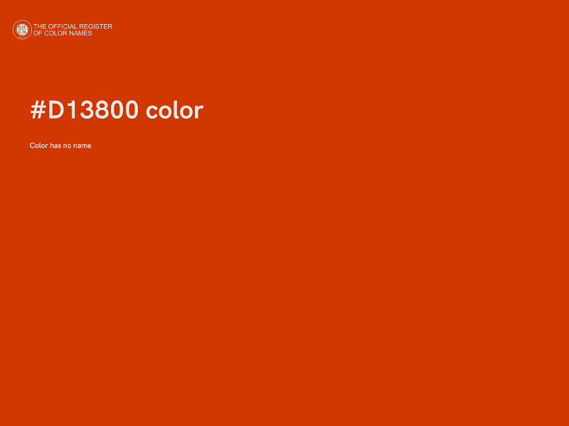 #D13800 color image