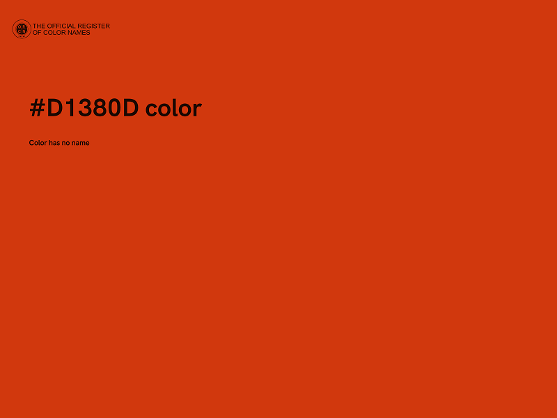 #D1380D color image