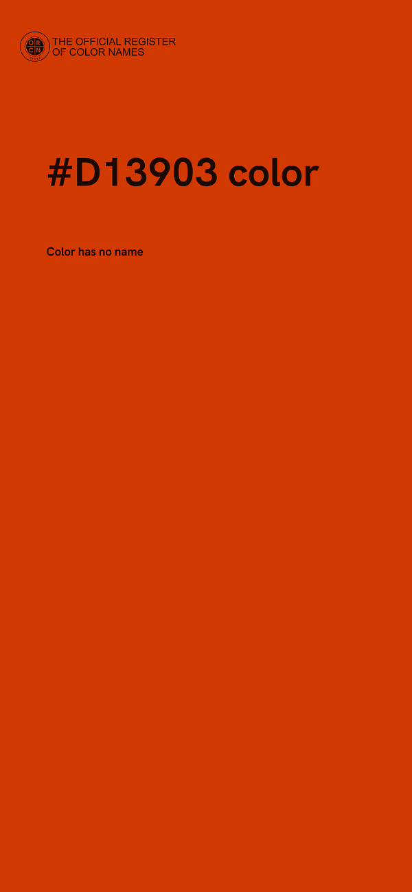 #D13903 color image