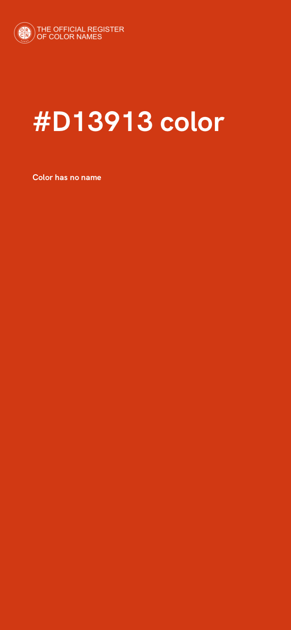 #D13913 color image