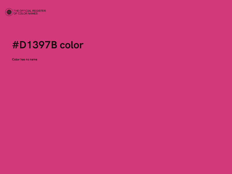 #D1397B color image