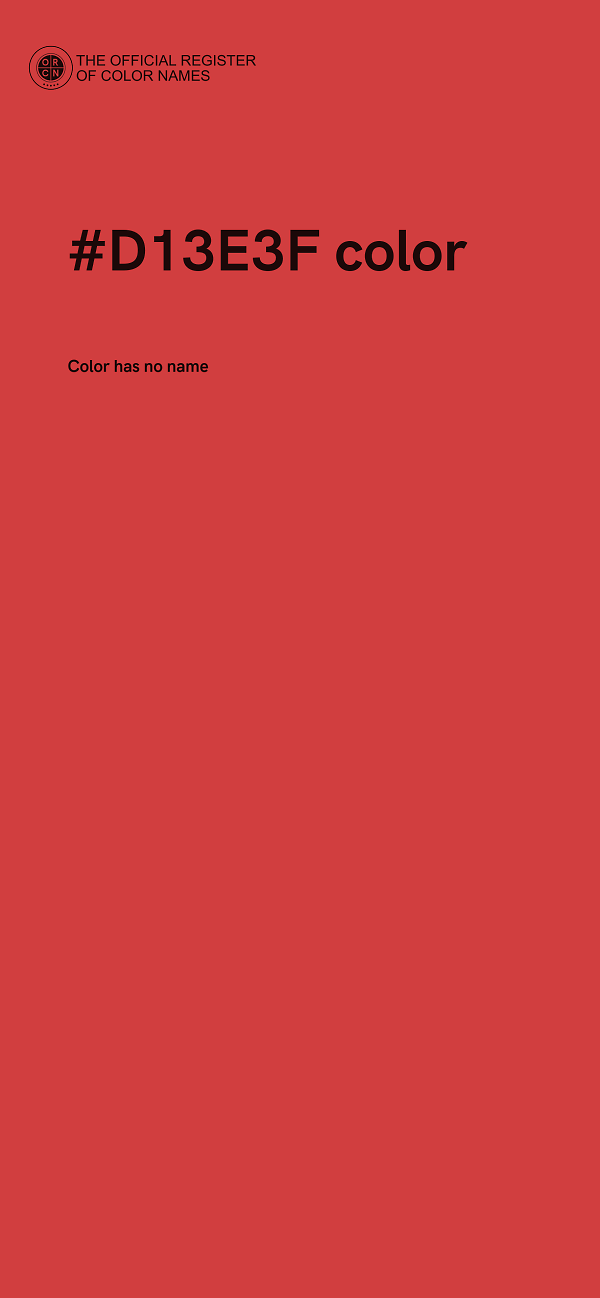 #D13E3F color image