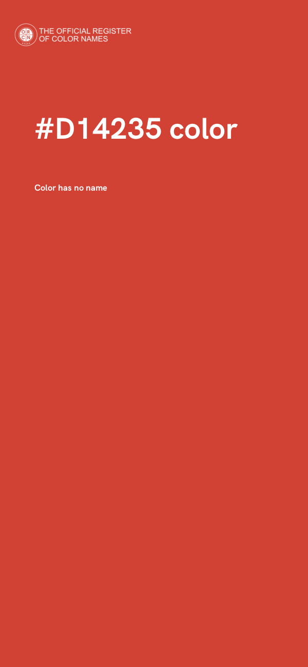 #D14235 color image