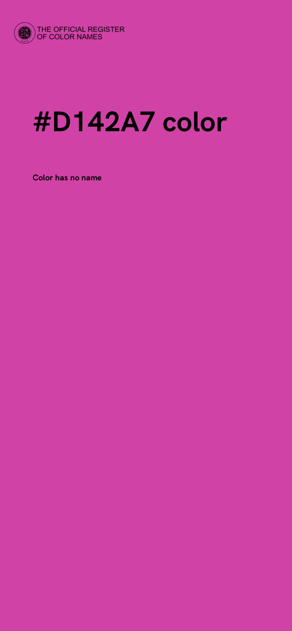 #D142A7 color image