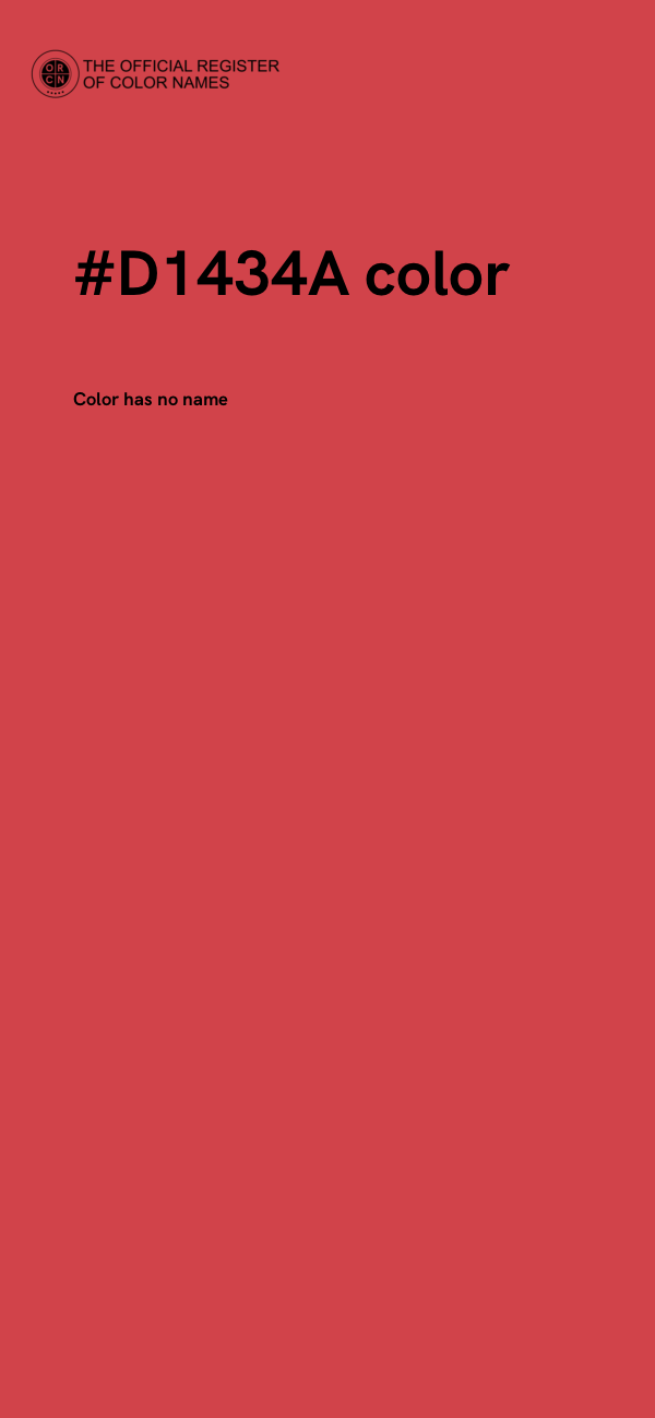 #D1434A color image