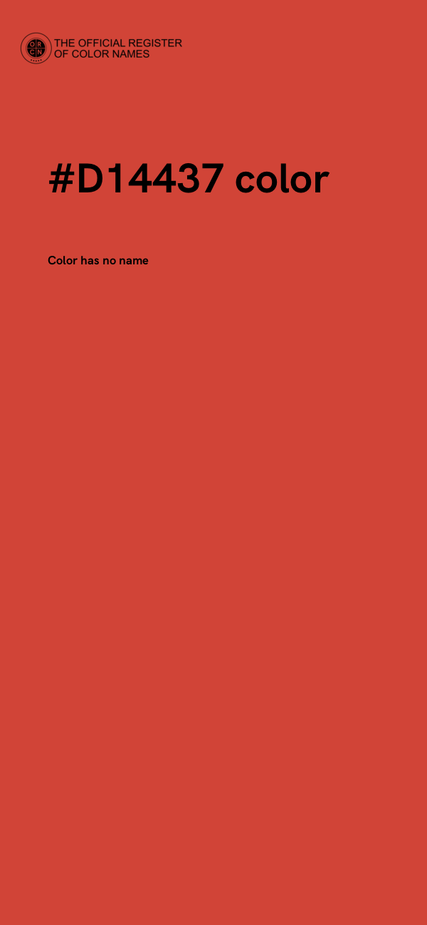 #D14437 color image