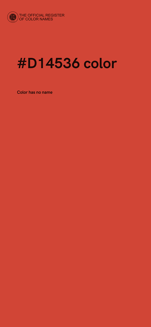 #D14536 color image