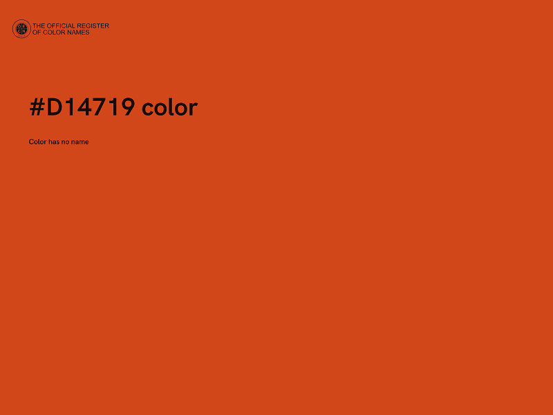#D14719 color image