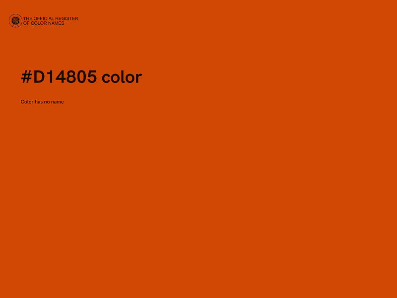 #D14805 color image