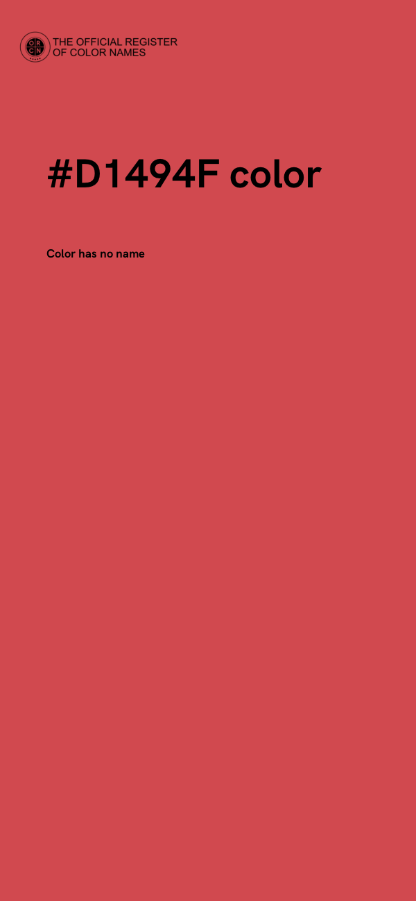 #D1494F color image