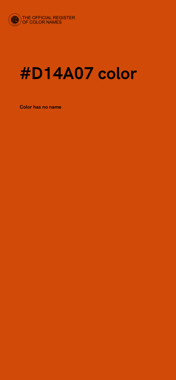 #D14A07 color image