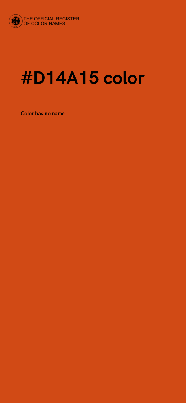 #D14A15 color image
