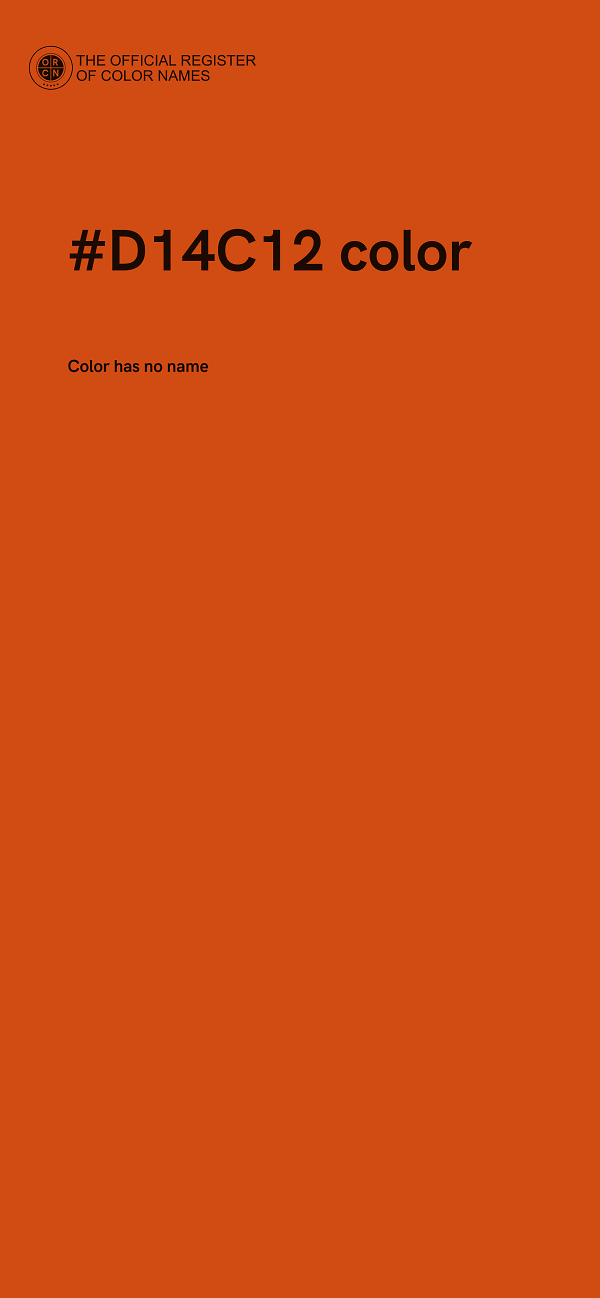 #D14C12 color image